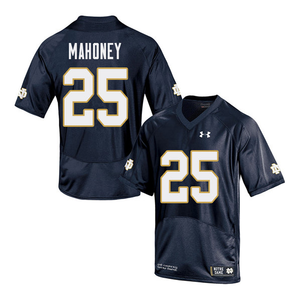 Men #25 John Mahoney Notre Dame Fighting Irish College Football Jerseys Sale-Navy